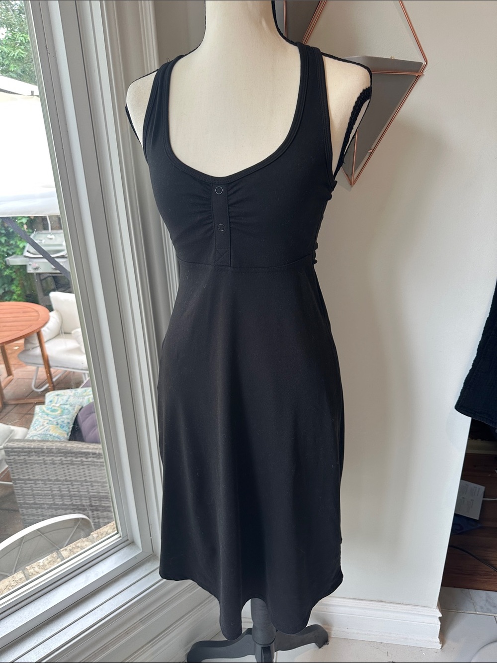 NORTH FACE Women’s Black Sleeveless Scoop Neck Athletic Dress Built-In Bra Sz XS